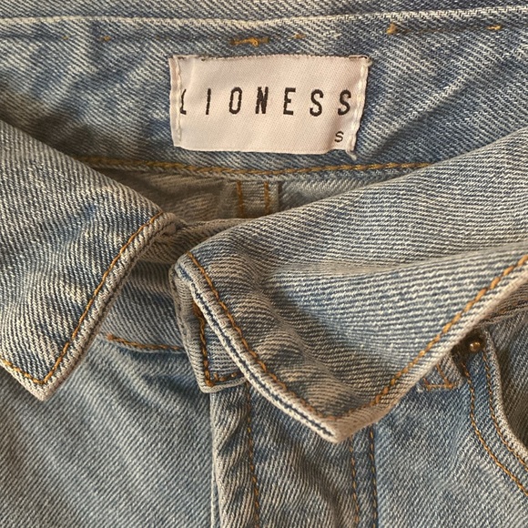 Lioness The Finley High Rise Foldover Waist Button Fly Jeans Size Small - Picture 2 of 3